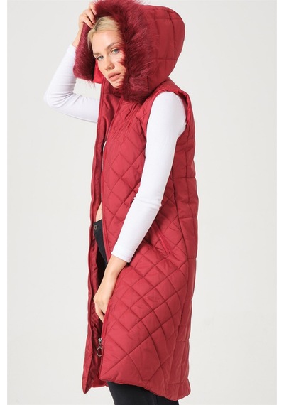 Z6718 Dewberry Bayan Yelek-açık Bordo Açık Bordo
