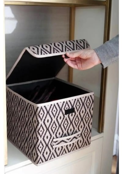 Bohe Çok Amaçlı Raf Düzenleyici Dekoratif Kutu Dolap Organizer Baza Altı Hurç 30 X 30 X 30