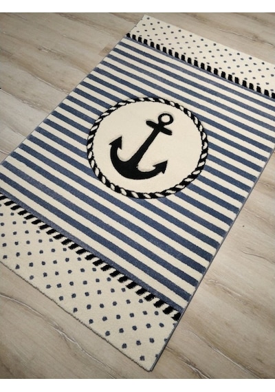 Antialerjik Çocuk Halısı Kds04Std Deniz Çapası 120X180 Cm