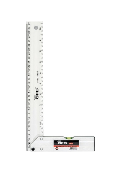25cm Alüminyum Gönye Su Terazili Gfb5550