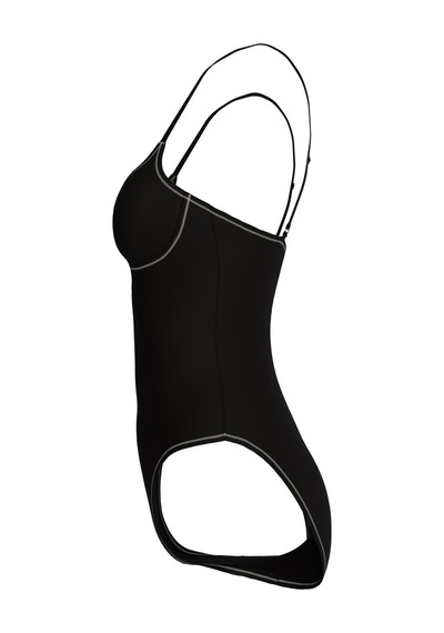 Calvin Klein Kadın Siyah Tek Parça Askılı Mayo-13552 Siyah