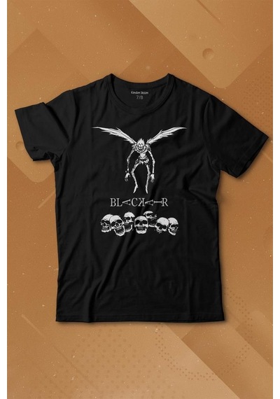 Kendim Seçtim Japon Death Note Black Air Hip Hop Baskılı Tişört Çocuk T-shirt 001