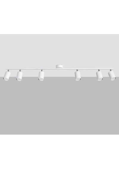 Mylights Gu10 Altılı 6 Lı Hareketli Başlık 150 Cm Beyaz Modern Led Tavan Spot Avize Tasarruflu Led Ampul Beyaz