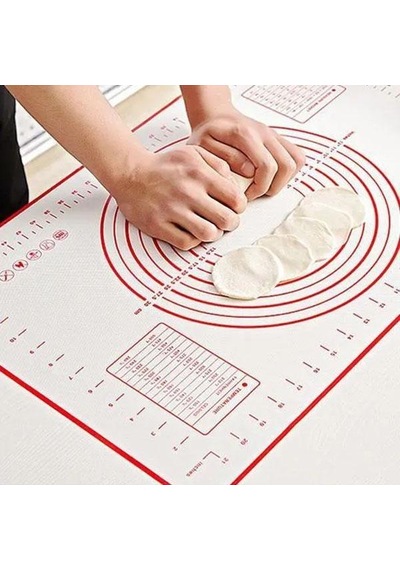 Kırmızı Silikon Pişirme Mat Ölçekli Yapışmaz Haddeleme Hamur Mat Yüksek Kaliteli Pasta Pedi Yoğurma Hamur Araçları Mutfak Aksesuarları 40x50cm