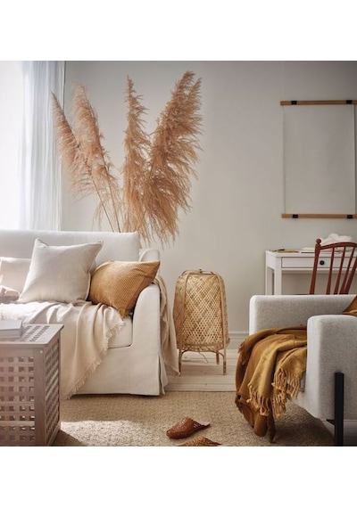 Knixhult Bohem Bambu Yer Lambası 66 Cm - İskandinav, Modern, Rattan, Aydınlatma Bej