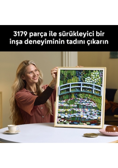 LEGO® Art Claude Monet – Nilüfer Gölü Üzerinde Köprü 31220 - Yetişkinler için Empresyonist Tablo Yapım Seti (3179 Parça)