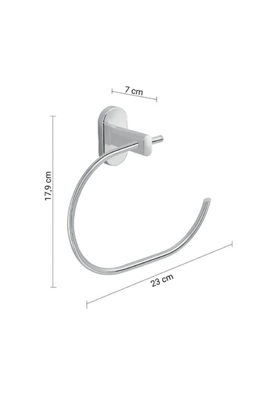 Febo Havluluk, Yarı Açık, 23cm - Krom Krom