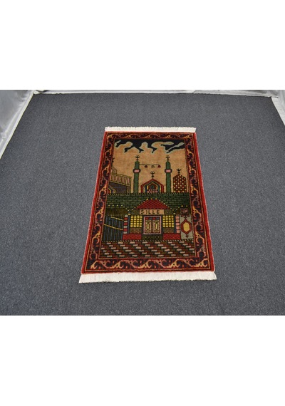Zehra Abla Halı Yeni El Dokuması Seccade Mihraplı Mevlana Sille Konya Yün Halı 7135 Çok Renkli