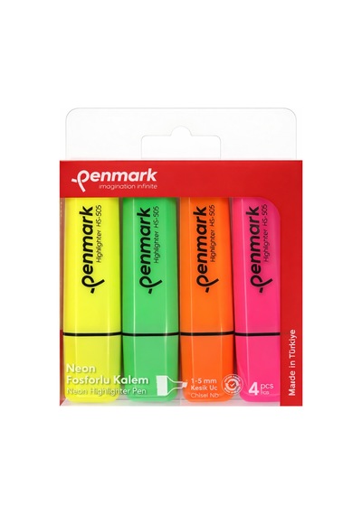 Penmark 4 Lü Fosforlu Kalem Çok Renkli