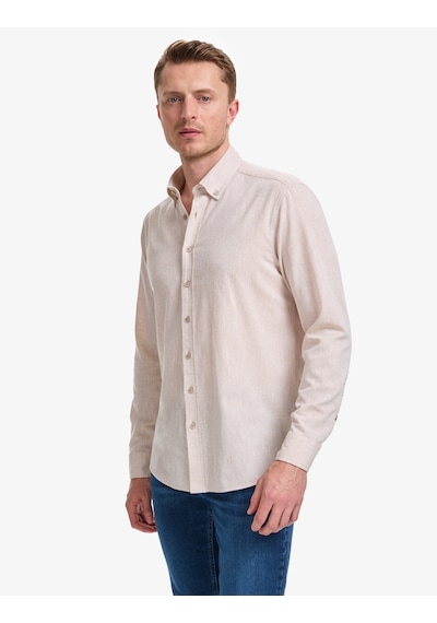 Pierre Cardin Erkek Bej Gömlek Desenli 50325356-vr011