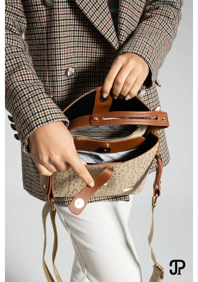 Just Polo Kadın Orta Boy Su Geçirmez Günlük Şık El Ve Omuz Çantası Ebat 23 X 18 Cm Shoulder Bag Kum - Taba