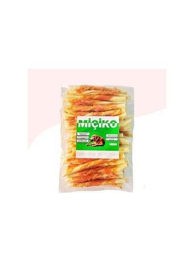 Miçiko Tavuk Sarma Burgu Çubuk Köpek Ödül Kemiği 100lü Paket
