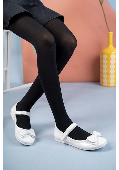 Prego Eylül Termo Kaymaz Taban Pabyonlu Cırtlı Kız Çocuk Babet Beyaz Beyaz
