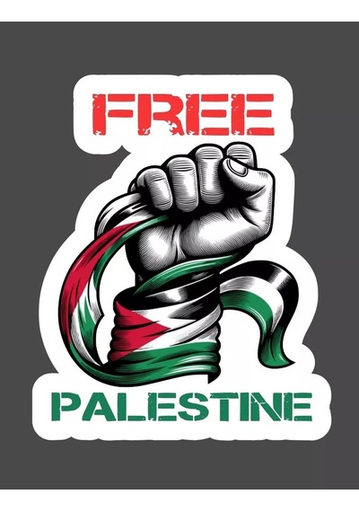 Free Palestine Araba Oto Sticker 19 Cm