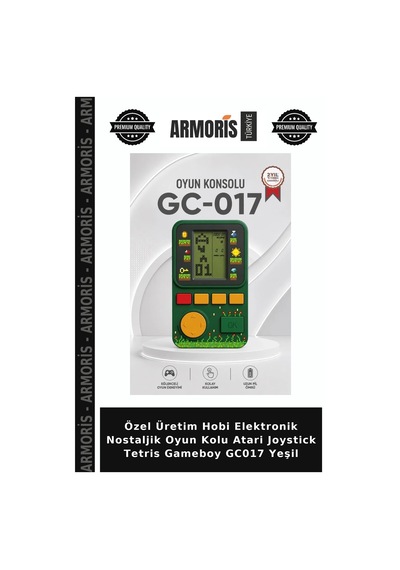 Özel Üretim Hobi Elektronik Nostaljik Oyun Kolu Atari Joystick Tetris Gameboy Gc017 Yeşil