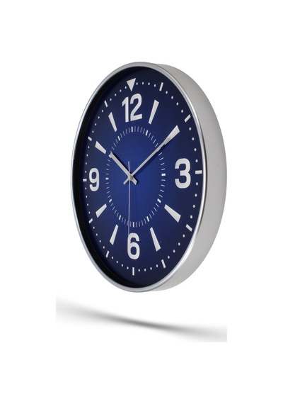 Gri Kasa Lacivert Kadran Duvar Saat 42 Cm Diğer