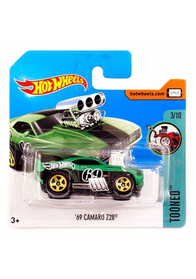 Hot Wheels '69 Camaro Z28 - Yeşil - Tooned - 2017 - Dvc23 - 1/64