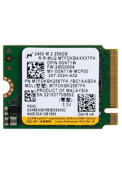 Micron Mtfdkbk256tfk-1bc1aabda 256gb M.2 22x30 Gen4 Ssd 1