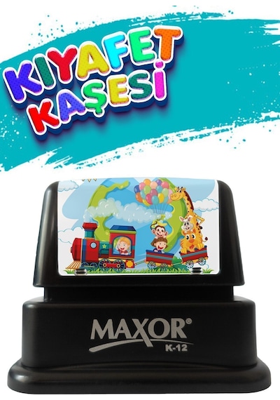 Maxor Kaşe Kıyafet Kaşesi Tren Temalı Öğrenci Kaşesi /kreş / Anaokulu / Ilkokul Öğrenci Kumaş Elbise Kaşesi