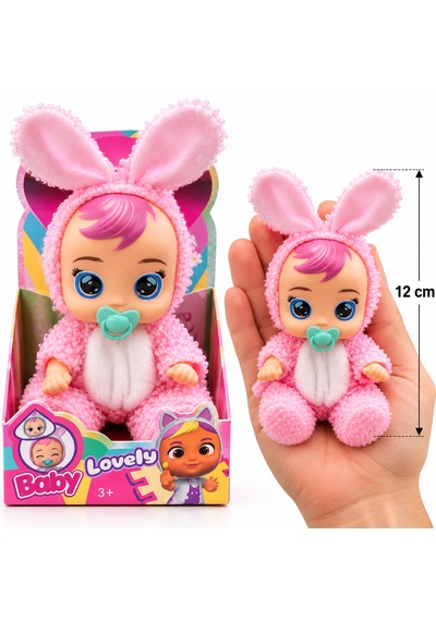 Lovely Peluş Kostümlü Mini Bebek Oyuncak 12 Cm Pembe