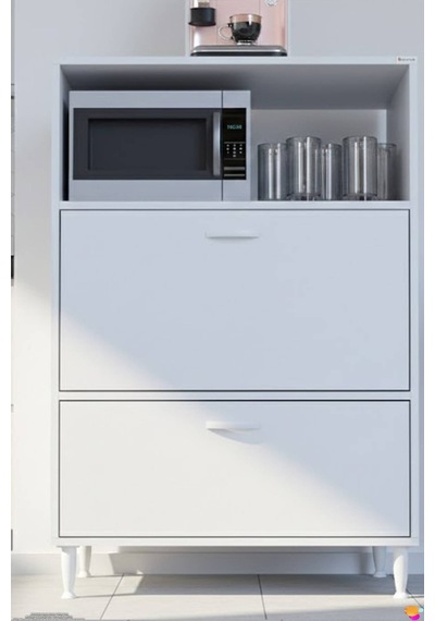 Ecem Mikrodalga Fırın Tezgahı Ve Çift Kapaklı Mutfak Kiler Dolabı Beyaz Ekmeklik Standı 60x119x56 Cm Ecem Mikrodalga Fırın Tezgahı Ve Çift Kapaklı Mutfak Kiler Dolabı Beyaz Ekmeklik Standı 60x119x56 Cm