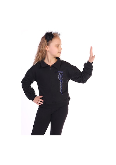 Toontoy Kız Çocuk Free Jeans Baskılı Sweatshirt Yeşil