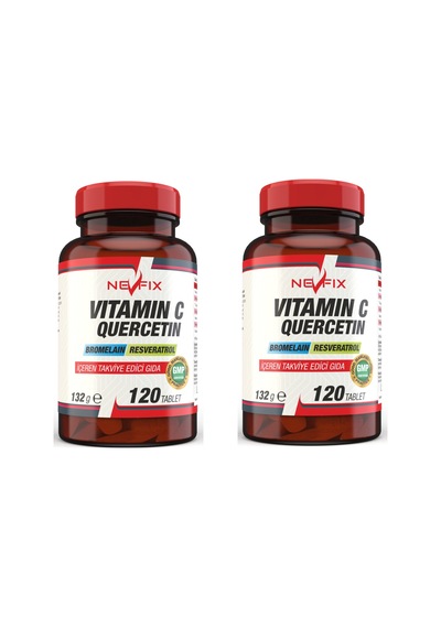 Nevfix Vitamin C Bromelian Quercetin 120 Tablet X 2 Kutu 240 Tab