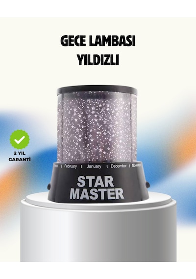 Renk - 643 - Değiştirmeli Led Yıldız Projektör Parti Ve - Csmo-tex - Gece Lambası