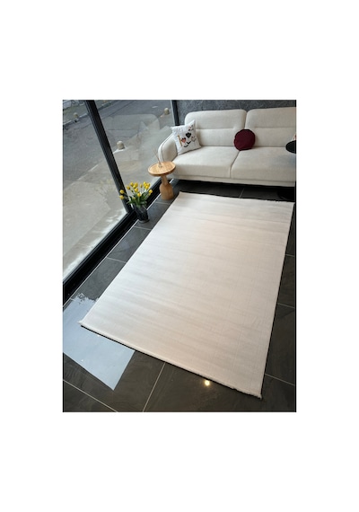Merinos Vista Beyaz Renk %100 Akrilik Geometrik Desen Yumuşak Dokulu Salon Oturma Odası Halısı 63237-63