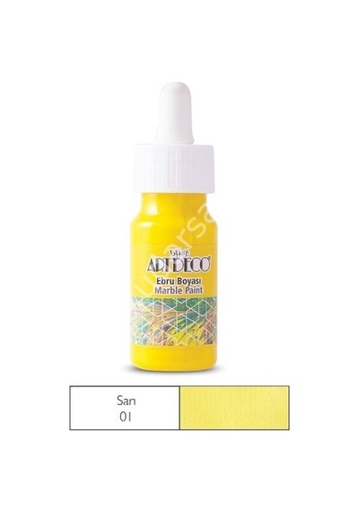 Artdeco Ebru Boyası 01 Sarı 30Ml