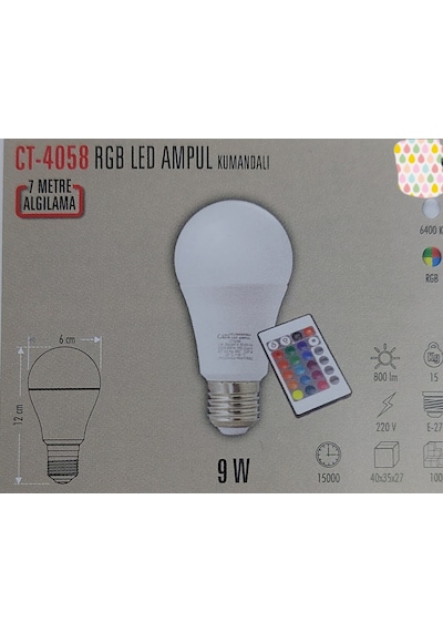 Rgb Kumandalı Led Ampul -