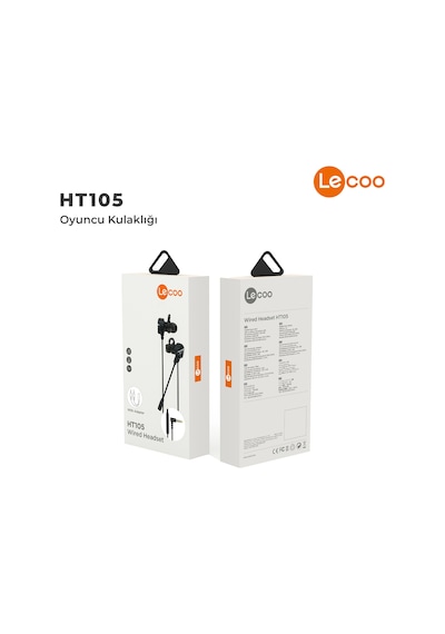 Lecoo HT105 Kablolu 3.5mm Jacklı Çıkartılabilir Mikrofonlu Kulak İçi Gaming Kulaklık