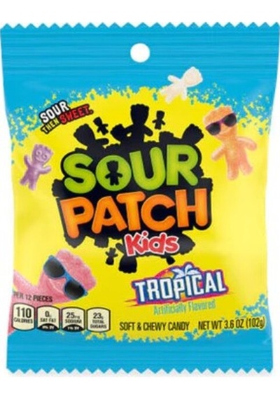 Sour Patch Kids Tropical Flavored 102 G