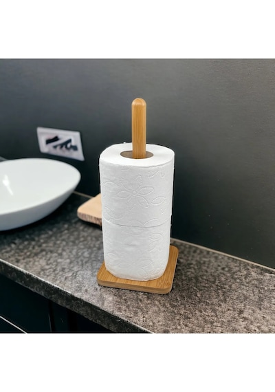 Bambu Kare Model Kağıt Havluluk Mutfak Düzenleyici Kare