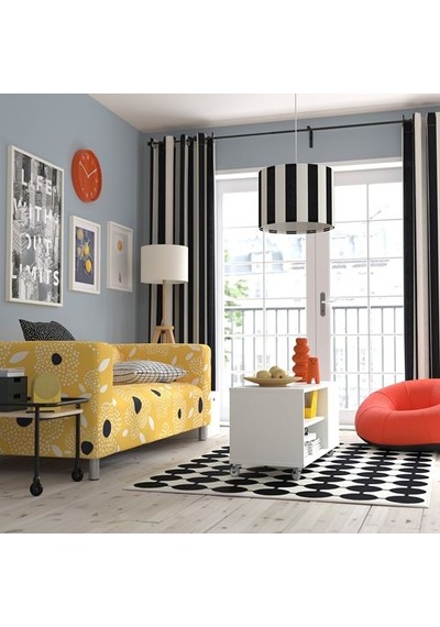Ikea Rıngsta Abajur Başlığı, Siyah-beyaz, 42 Cm