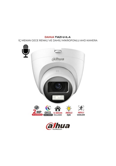 2mp Dome Güvenlik Kamerası Hac T1a21p U Il A 0280b 2.8mm Lens Sesli Ve Renkli