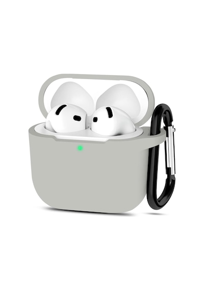 Apple Uyumlu AirPods 4. Nesil Kılıf Standart Yumuşak Silikon Kılıf Gri