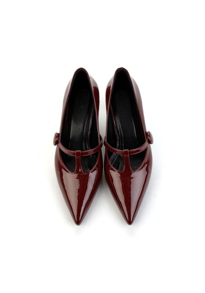 Bambi Bordo Kadın Klasik Topuklu Ayakkabı K01188051008 Bordo