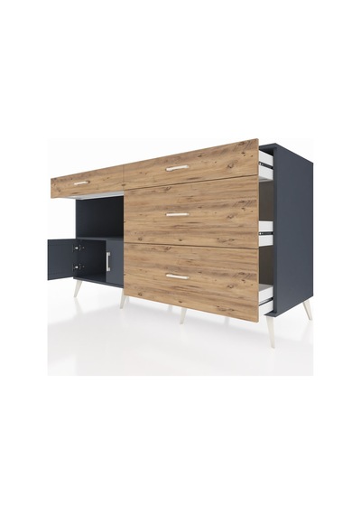 Kronos Konsol Tek Raflı 4 Çekmeceli 2 Kapaklı 176x59x99 Antrasit- Antrasit-antrasit/çam Kronos Konsol Tek Raflı 4 Çekmeceli 2 Kapaklı 176x59x99 Antrasit- Antrasit-antrasit/çam