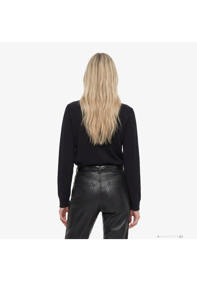 The Kooples Kadın Comfort Fit Bisiklet Yaka Baskılı Siyah Sweatshirt