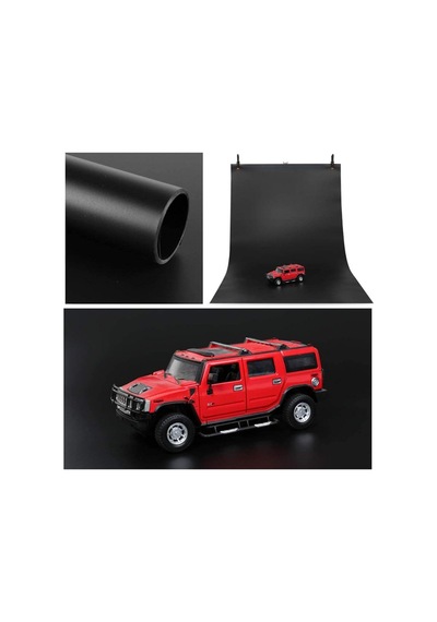 Çift Taraflı 60x130cm Mat Ve Parlak Siyah Pvc Zemin Ve Fotograf Çekim Fonu Ürün Yemek Stüdyo Vb.