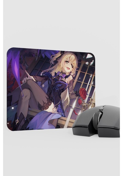 Fischl Genshin Impact Anime Gacha V4 - 22x18 Gaming Mouse Pad Fare Altlığı