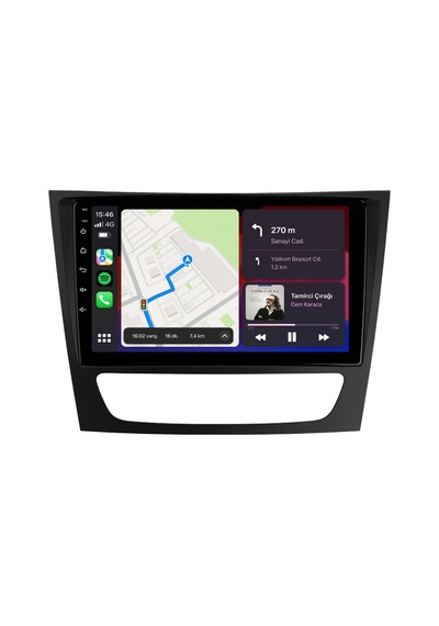 Mercedes E-class Android Multimedya 2002-2010 Carplay Android Auto Navigasyon 4gb Ram 32gb 9"