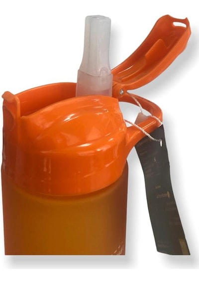 Gıpta 600ml Unbeaten Tritan Pipetli Matara - Turuncu