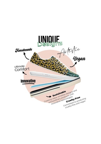 Kadın Vegan Deri Çok Renkli Günlük Sneakers - Wild Spirit Tasarım
