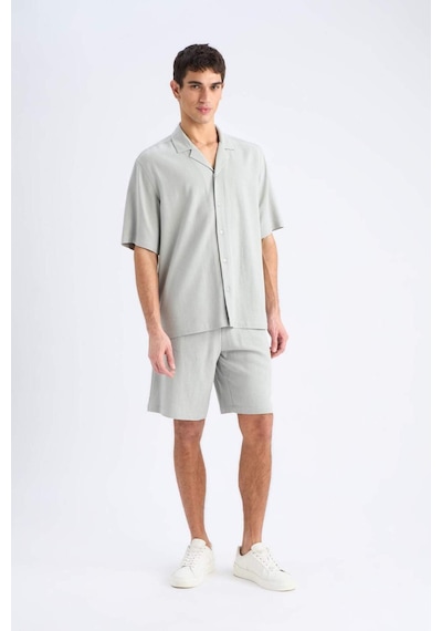 Defacto Relax Fit Yazlık Keten Karışımlı Şort D8835ax25smkh514 Haki