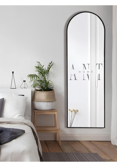 Dekoratif Ayna Oval Boy Ayna Duvar Aynası 180x60 Cm 180 X 60 Siyah Antno25s Siyah