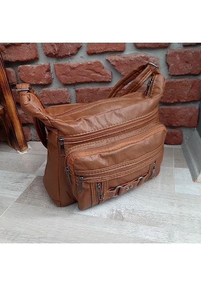 Bayan Çapraz Omuz Çantası Taba Gvn-0108 Taba