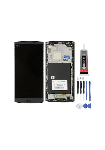 Lg H960 V10 Uyumlu Lcd Ekran Çıtalı Siyah + Montaj Kiti