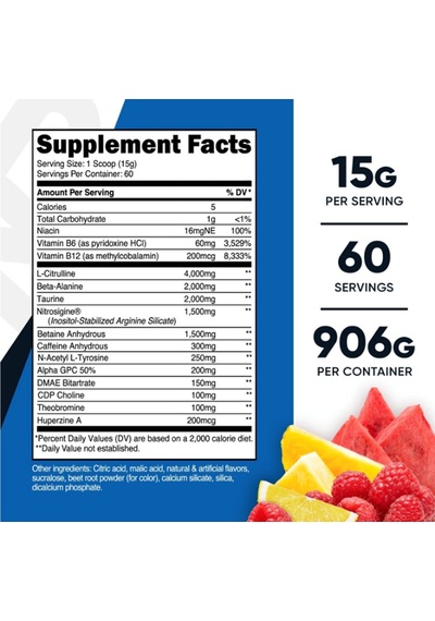 Nutricost Pre-x Xtreme Pre-workout Complex Powder, 60 Serving...